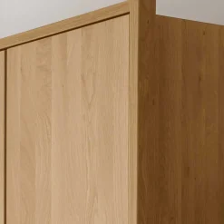 Wohnen Kleiderschränke<4-türiger Schrank fürs Schlafzimmer in Eichefarben - Emdsiva