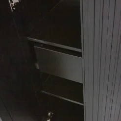 Wohnen Vitrinen<2-türiger Schrank in Schwarz - Gelvins