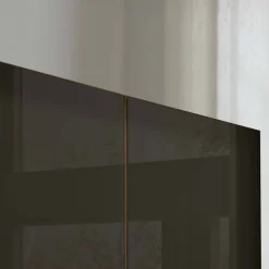 Wohnen Kleiderschränke|Schränke<6-türiger Schrank mit Glas Dunkelbraun - Hung