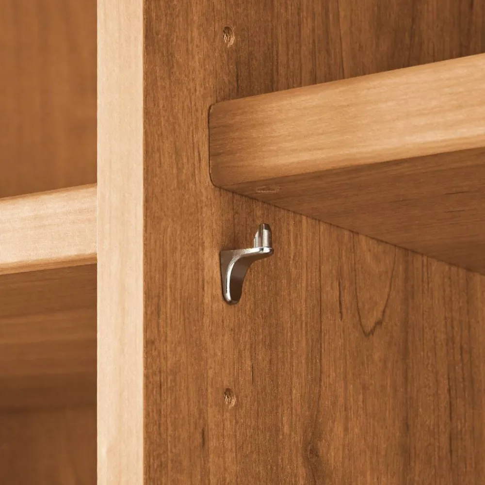 Wohnen Kleiderschränke|Schränke<6-türiger Schrank mit Glas Dunkelbraun - Hung