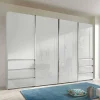 Wohnen Schränke<4-türiger Schwebetürenschrank in Weiß - Highlamp