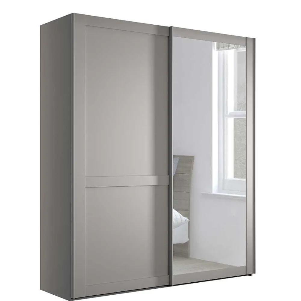 Wohnen Kleiderschränke|Schränke<2-türiger Schwebetüren-Schrank mit Spiegel - Ridonna