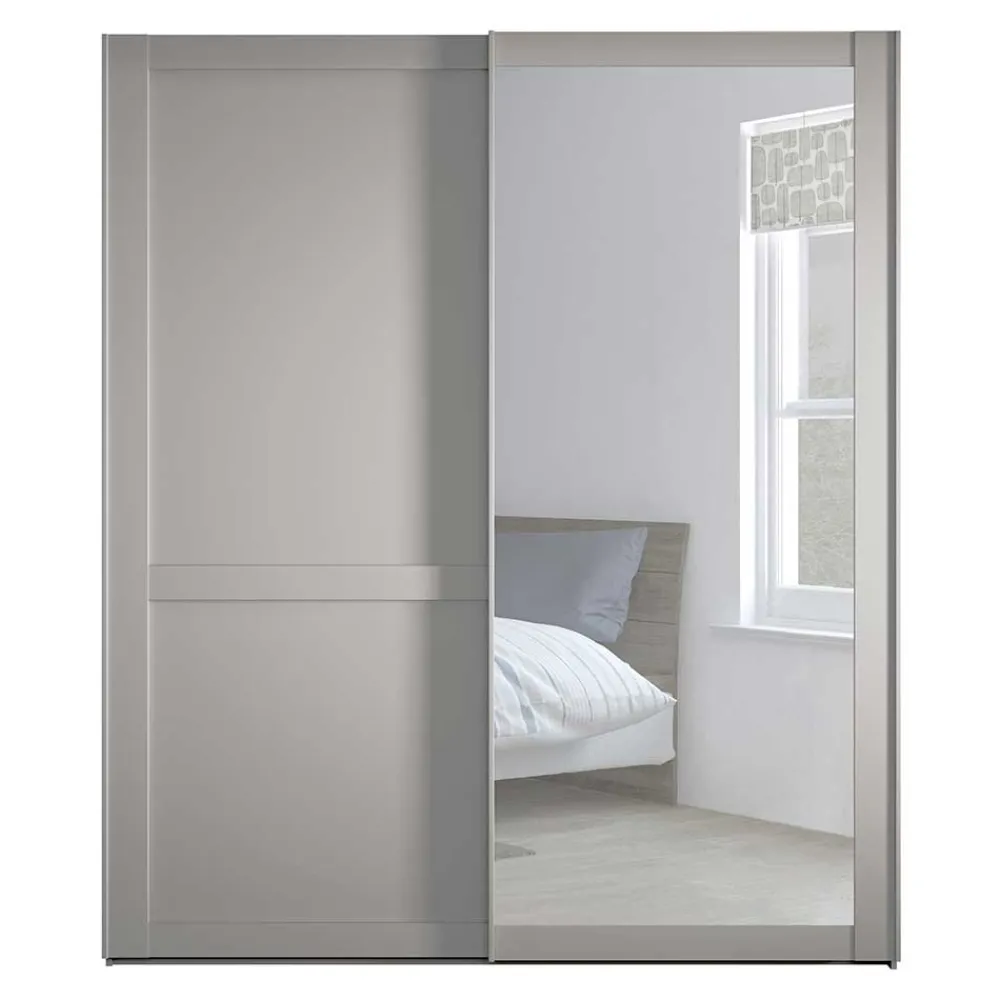 Wohnen Kleiderschränke|Schränke<2-türiger Schwebetüren-Schrank mit Spiegel - Ridonna