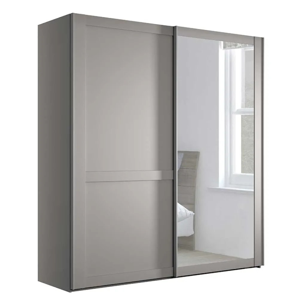 Wohnen Kleiderschränke|Schränke<2-türiger Schwebetüren-Schrank mit Spiegel - Ridonna