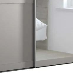 Wohnen Kleiderschränke|Schränke<2-türiger Schwebetüren-Schrank mit Spiegel - Ridonna