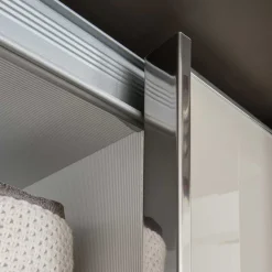 Wohnen Kleiderschränke|Schränke<4-türiger Schwebetüren-Schrank mit Glas Front - Scolari