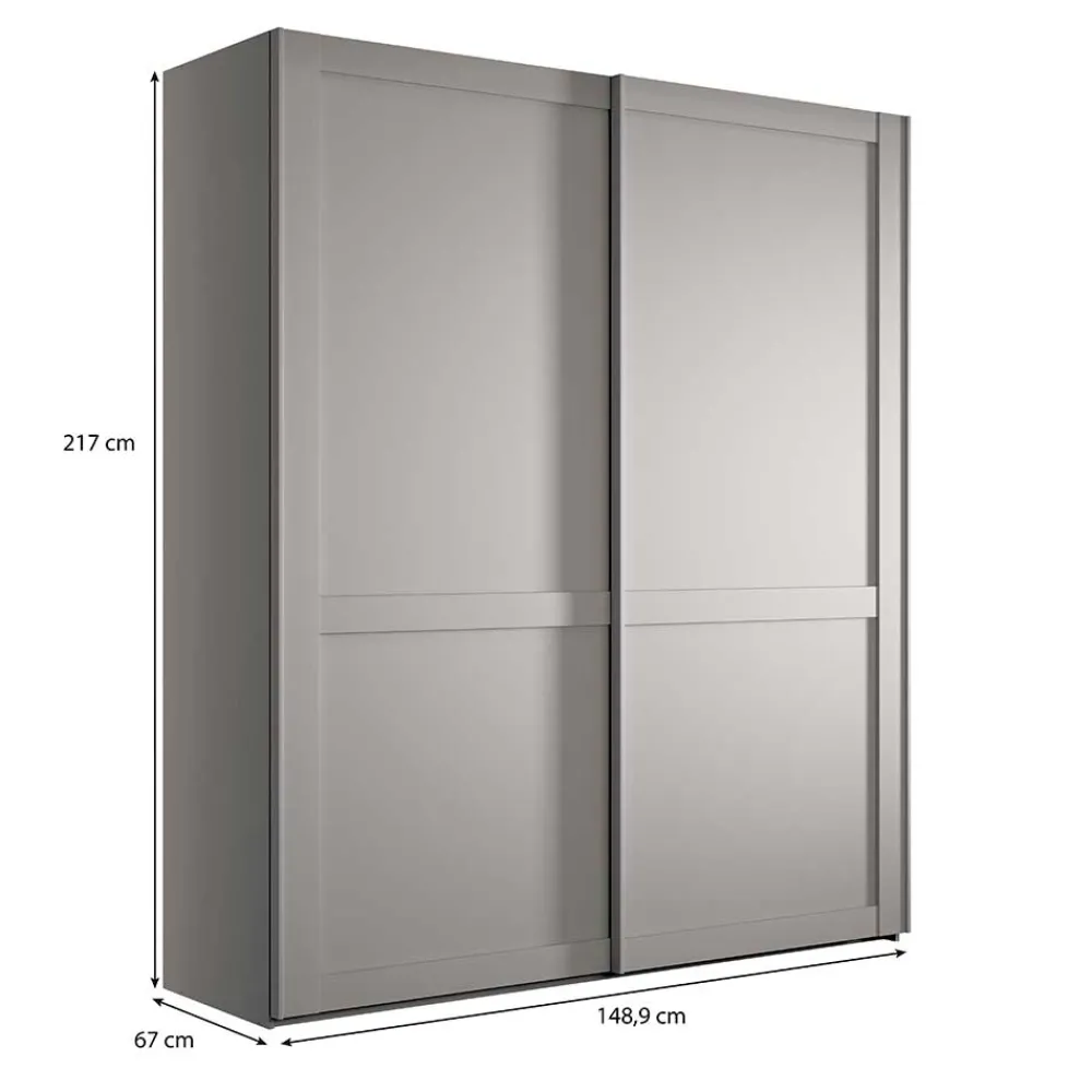 Wohnen Kleiderschränke<2-türiger Schwebetürenschrank mit Metallgriffen - Ridonna