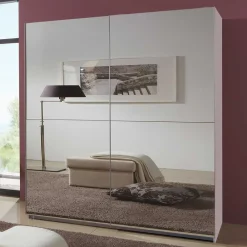 Wohnen Kleiderschränke<2-türiger Schwebetürenschrank mit Spiegelfront - Ashger