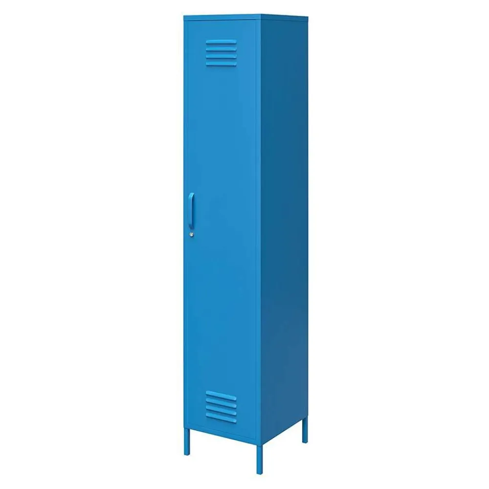Wohnen Vitrinen<1-türiger Spindschrank in Blau - Datinel