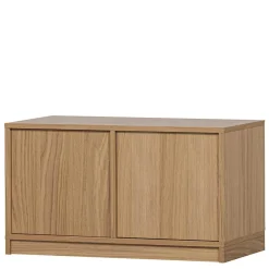 Wohnen Tv & Hifi-Möbel|Lowboards<2-türiger Unterschrank für TV in Eiche - Ewana