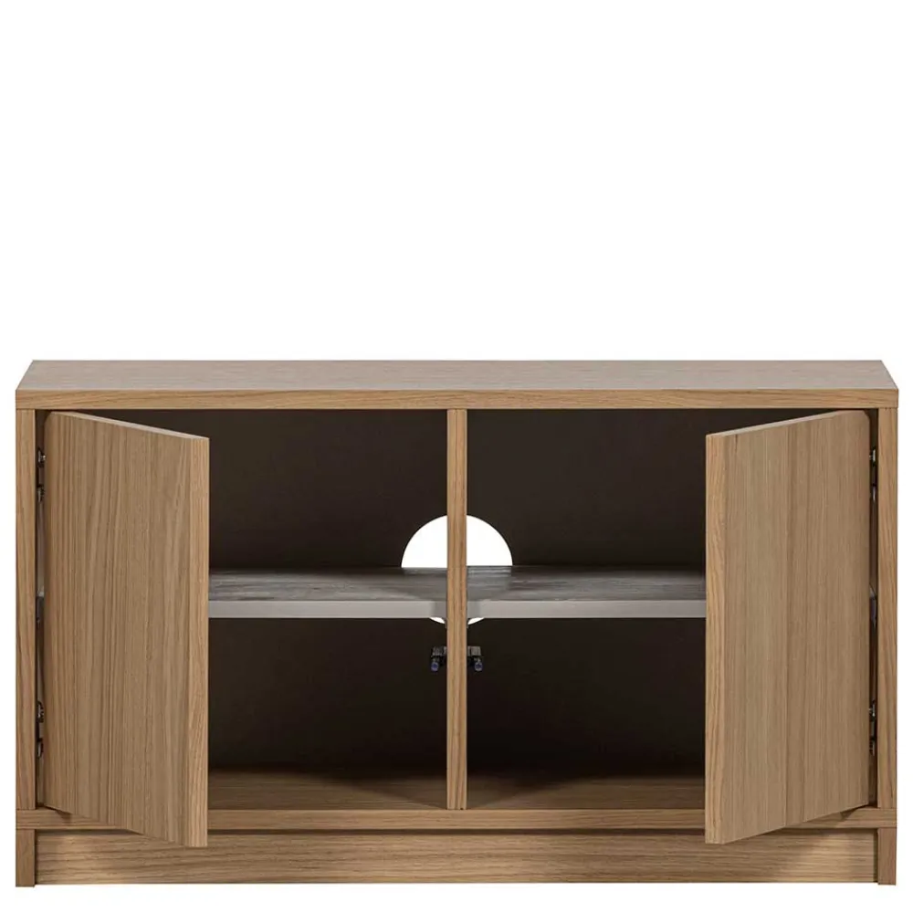Wohnen Tv & Hifi-Möbel|Lowboards<2-türiger Unterschrank für TV in Eiche - Ewana