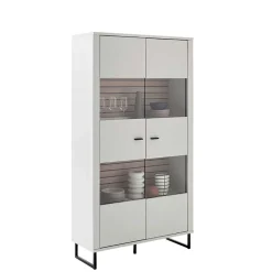 Wohnen Vitrinen<2-türiger Vitrinenschrank mit Metallgriffen - Varzino