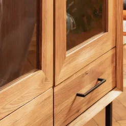 Wohnen Sideboards|Vitrinen<3-türiger Vitrinenschrank mit drei Schubladen - Kerfa