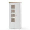 Wohnen Vitrinen<2-türiger Wohnzimmer Schrank mit Glaseinsatz & LED - Caldri