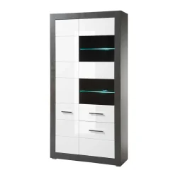 Wohnen Vitrinen|Schränke<3-türiger Wohnzimmer Schrank mit Glas - Istensa