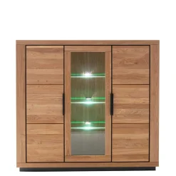 Wohnen Highboards|Vitrinen<3-türiger Wohnzimmerschrank 153x142x40 cm - Vlacoma