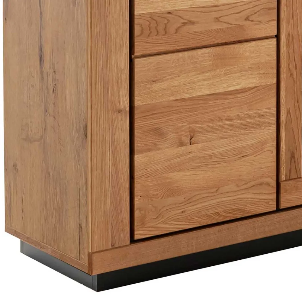Wohnen Highboards|Vitrinen<3-türiger Wohnzimmerschrank 153x142x40 cm - Vlacoma