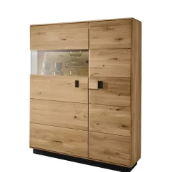 Wohnen Highboards|Schränke<2-türiger Wohnzimmerschrank mit LED Beleuchtung - Xeddos