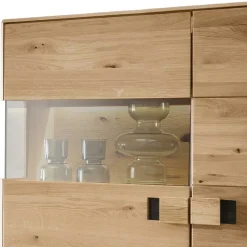 Wohnen Highboards|Schränke<2-türiger Wohnzimmerschrank mit LED Beleuchtung - Xeddos