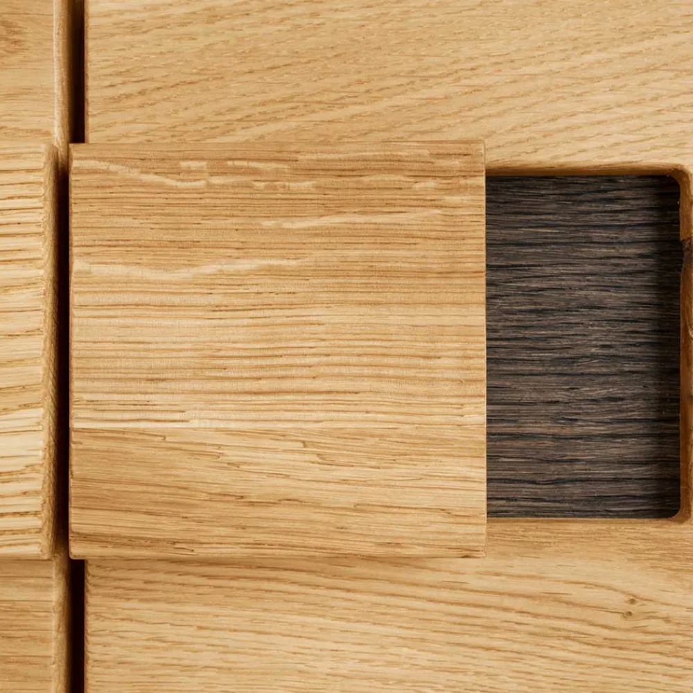 Wohnen Highboards|Schränke<2-türiger Wohnzimmerschrank mit LED Beleuchtung - Xeddos