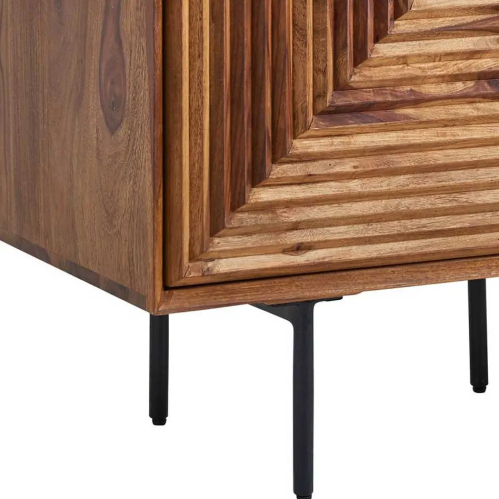 Wohnen Sideboards<3-türiges Designer Sideboard aus Massivholz - Madrino