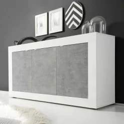Wohnen Sideboards<3-türiges Design-Sideboard in Beton Dekor - Narandu