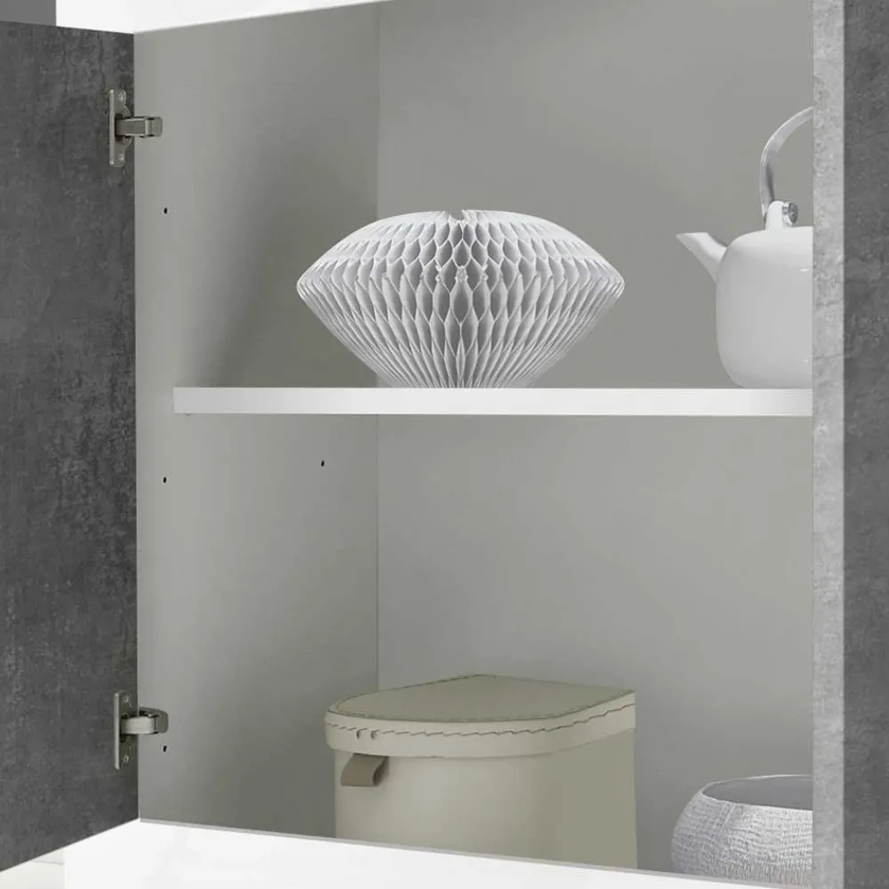 Wohnen Sideboards<3-türiges Design-Sideboard in Beton Dekor - Narandu