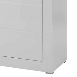 Wohnen Highboards|Kommoden<6-türiges Highboard in Weiß Hochglanz Mextra & Beton Dekor