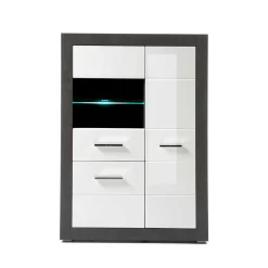 Wohnen Highboards|Vitrinen<3-türiges Highboard mit Glas Einsatz - Istensa