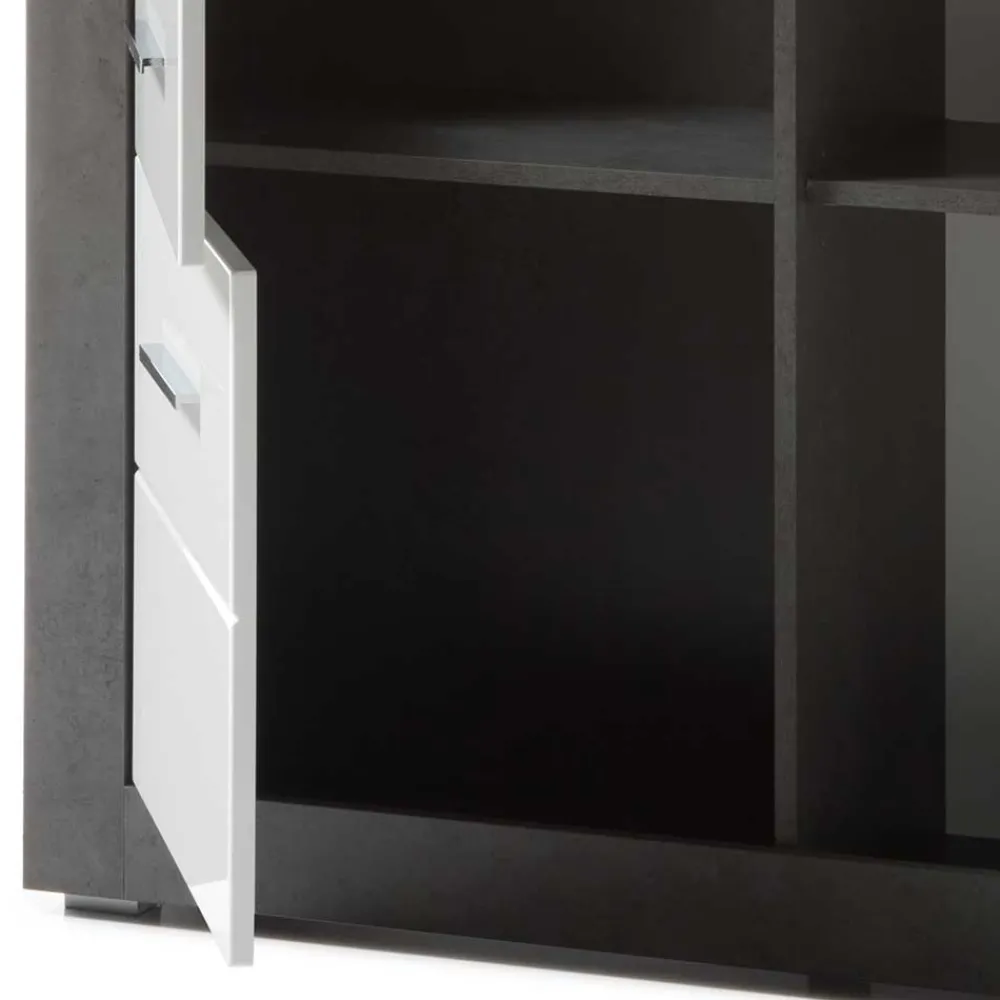Wohnen Highboards|Vitrinen<3-türiges Highboard mit Glas Einsatz - Istensa
