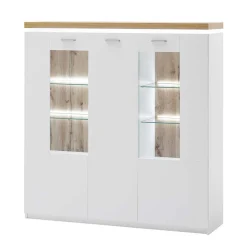 Wohnen Highboards|Vitrinen<3-türiges Highboard Vitrine beleuchtet LED - Caldri