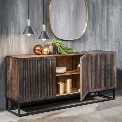 Wohnen Sideboards<3-türiges Holz Sideboard mit Bügelgestell - Lyrica