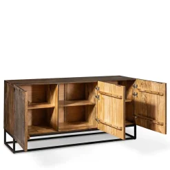 Wohnen Sideboards<3-türiges Holz Sideboard mit Bügelgestell - Lyrica