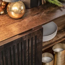 Wohnen Sideboards<3-türiges Holz Sideboard mit Bügelgestell - Lyrica