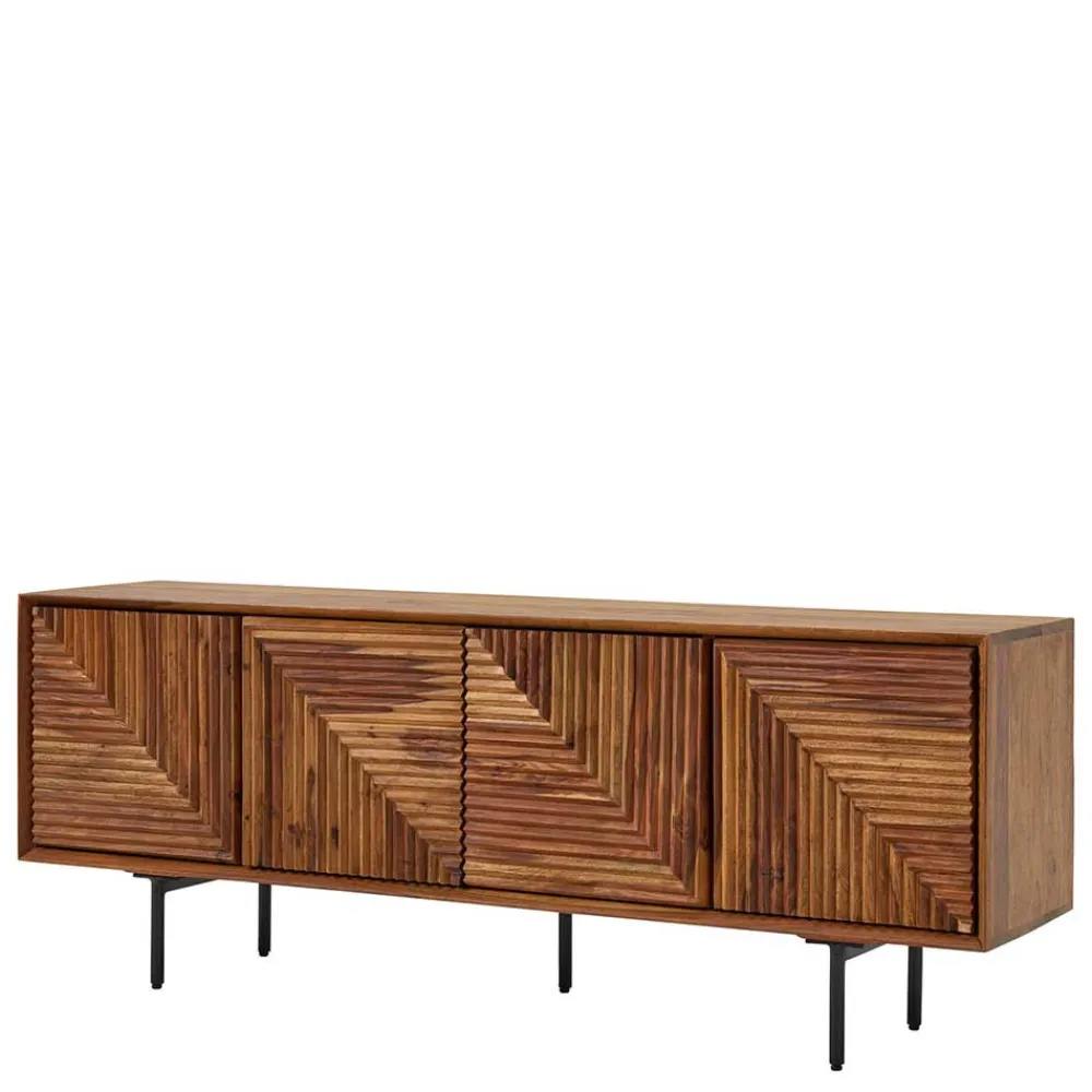 Wohnen Tv & Hifi-Möbel|Lowboards<4-türiges Massivholz Sideboard 140 cm breit - Surin