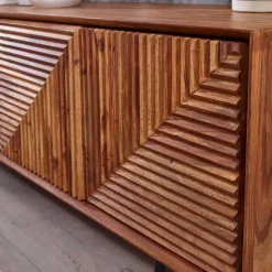 Wohnen Tv & Hifi-Möbel|Lowboards<4-türiges Massivholz Sideboard 140 cm breit - Surin