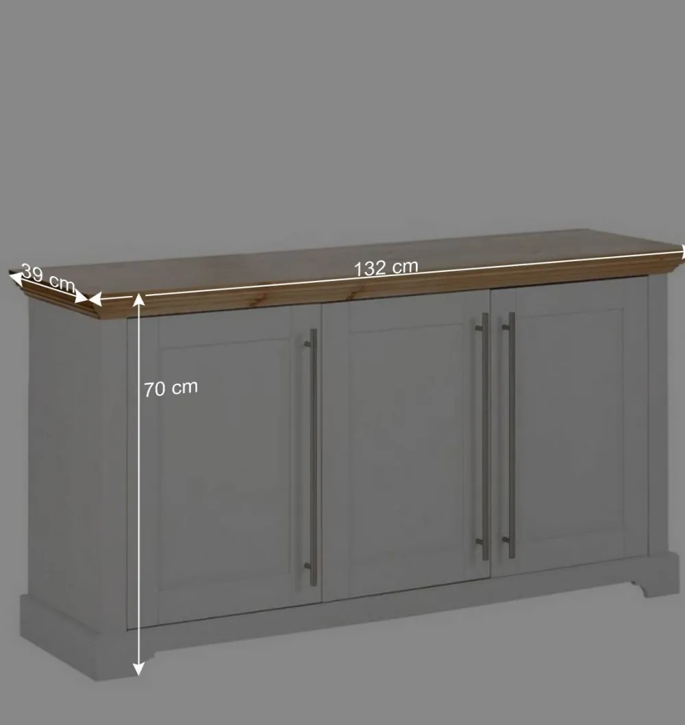 Wohnen Sideboards<3-türiges Sideboard - modernes Landhaus - Eyzaco