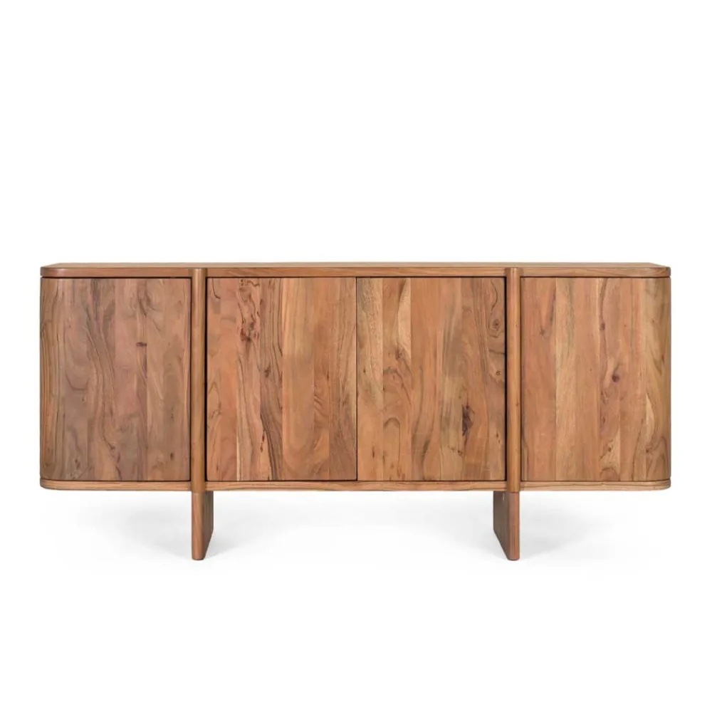 Wohnen Sideboards<4-türiges Sideboard aus Akazie Massivholz - Spiaggia