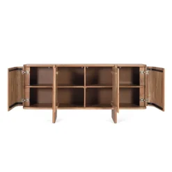 Wohnen Sideboards<4-türiges Sideboard aus Akazie Massivholz - Spiaggia