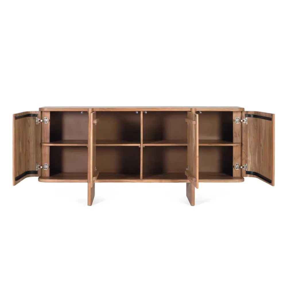 Wohnen Sideboards<4-türiges Sideboard aus Akazie Massivholz - Spiaggia