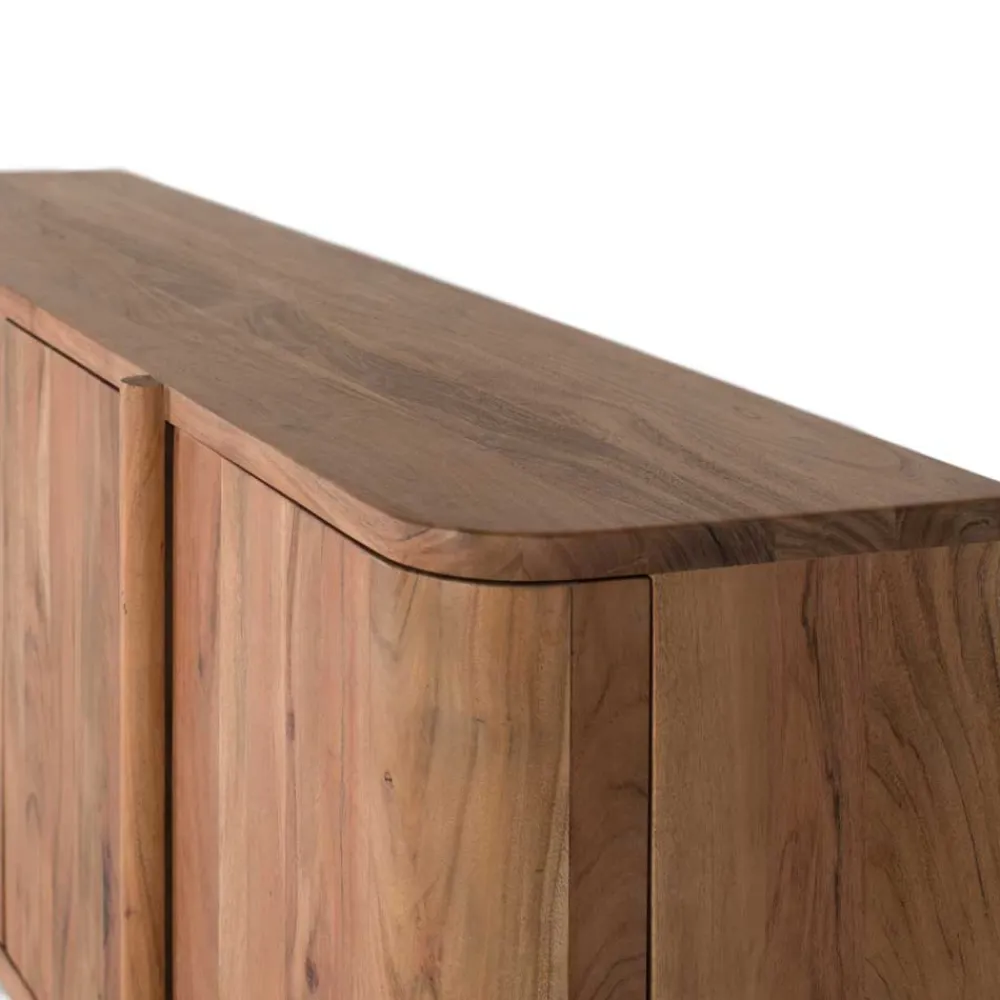Wohnen Sideboards<4-türiges Sideboard aus Akazie Massivholz - Spiaggia