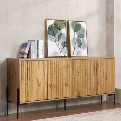 Wohnen Sideboards<4-türiges Sideboard im Skandi Design - Elastian