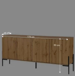 Wohnen Sideboards<4-türiges Sideboard im Skandi Design - Elastian