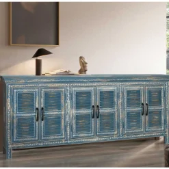 Wohnen Sideboards<6-türiges Sideboard in Blau - Enrossino