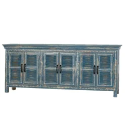 Wohnen Sideboards<6-türiges Sideboard in Blau - Enrossino