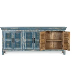 Wohnen Sideboards<6-türiges Sideboard in Blau - Enrossino