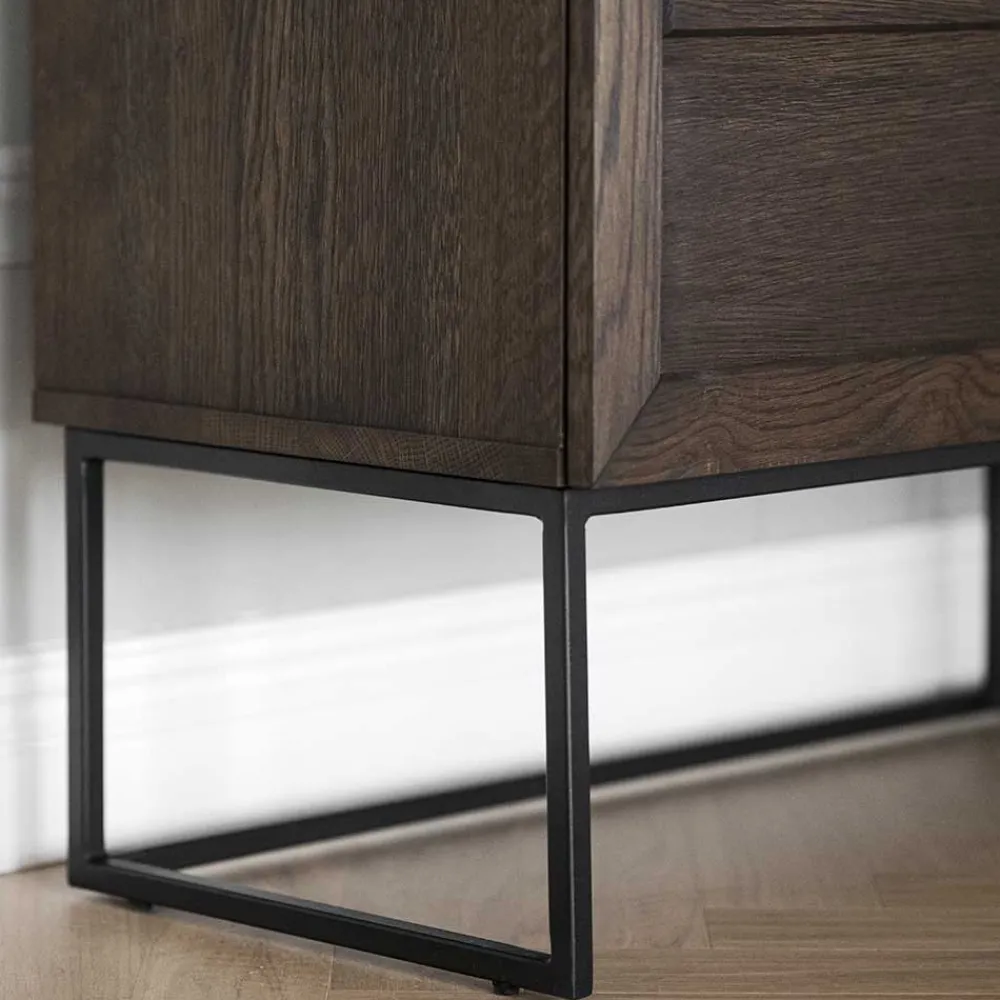 Wohnen Sideboards<2-türiges Sideboard in Eiche Braun - Ekorena