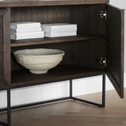 Wohnen Sideboards<2-türiges Sideboard in Eiche Braun - Ekorena