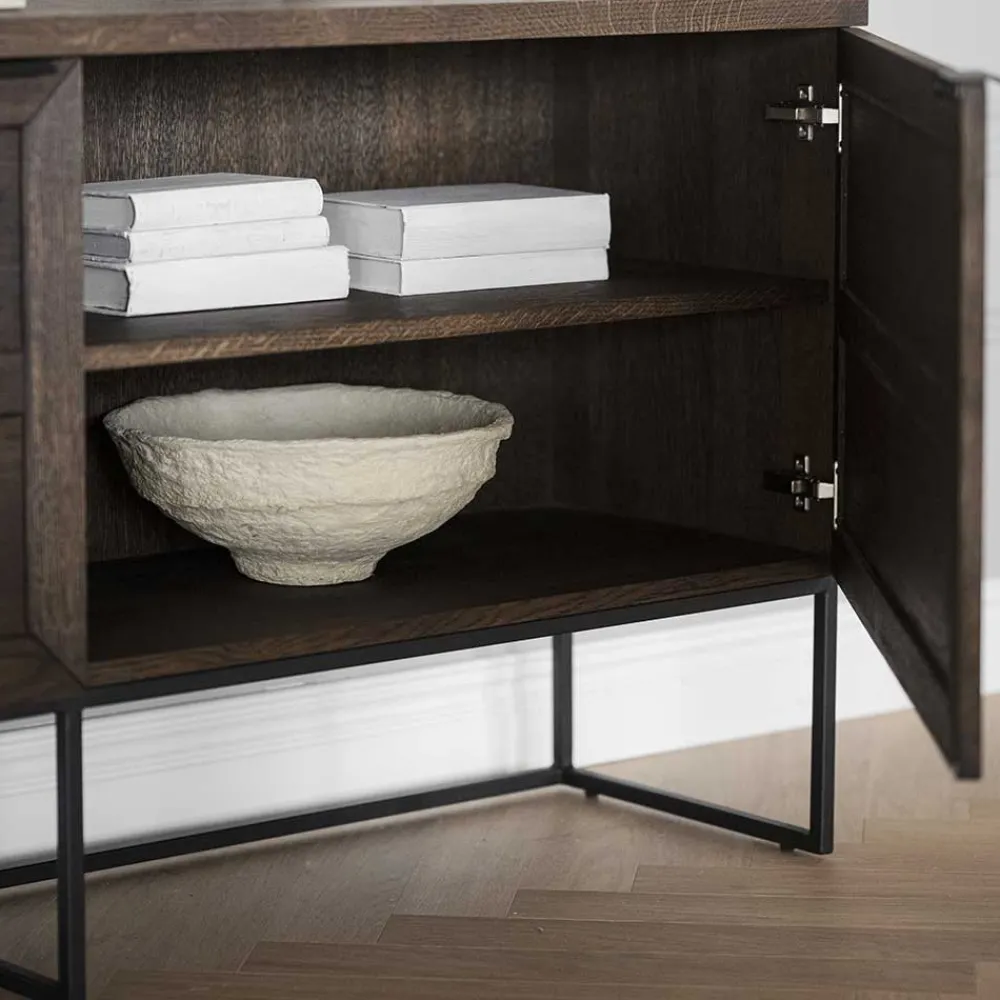 Wohnen Sideboards<2-türiges Sideboard in Eiche Braun - Ekorena