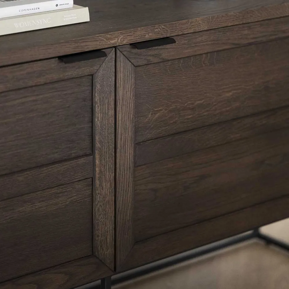 Wohnen Sideboards<2-türiges Sideboard in Eiche Braun - Ekorena